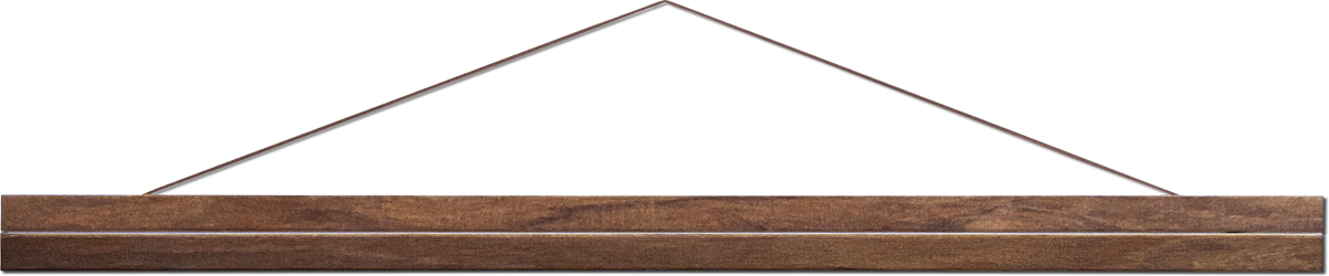 Holzleiste mit Magneten und Lederschnur 50 cm