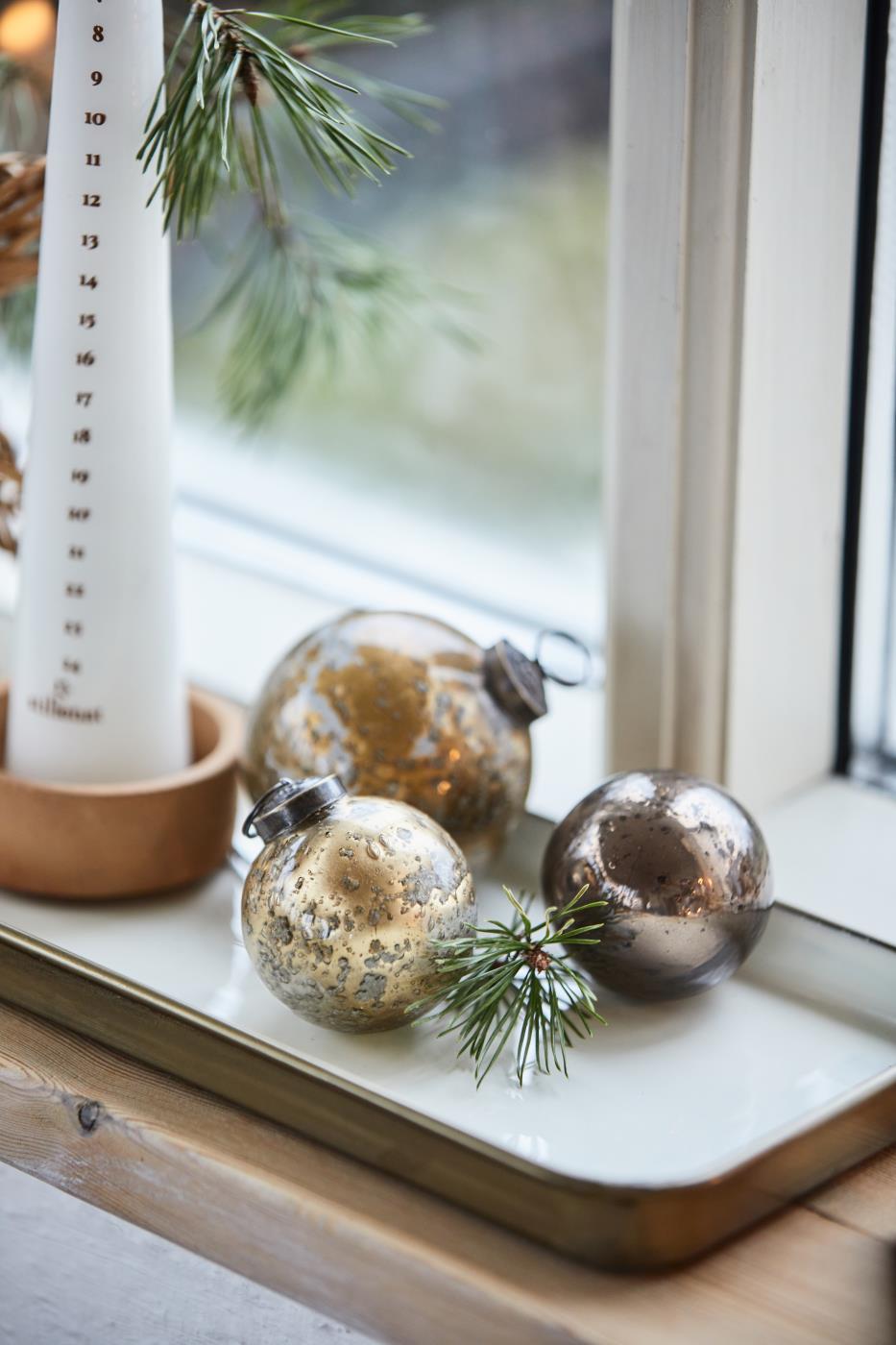 Weihnachtskugel Bauernsilber