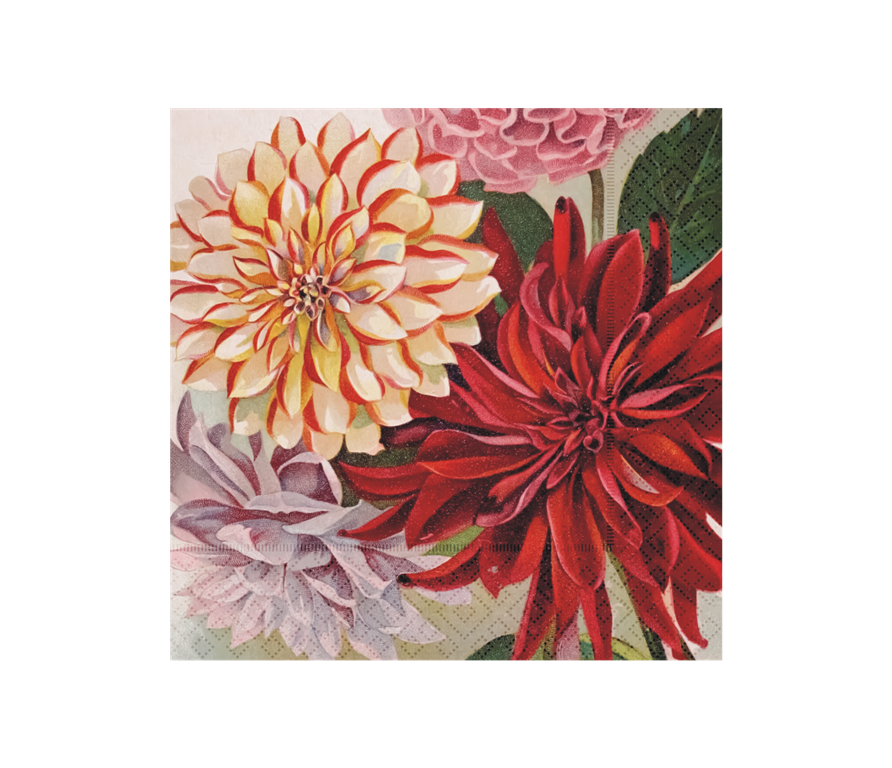 Serviette Dahlien