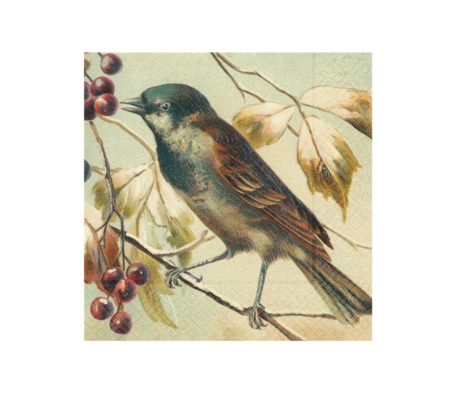 Servietten Wintervogel