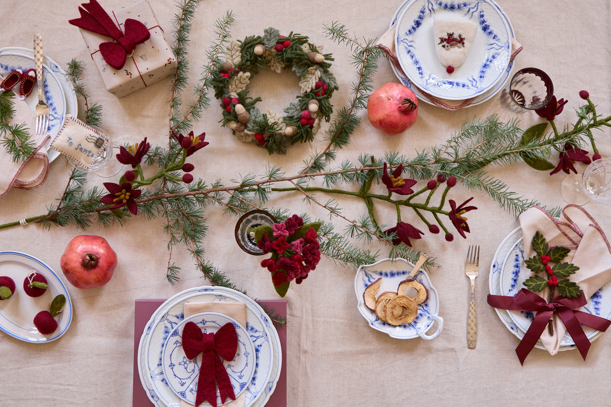 Weihnachtswelt aus Filz