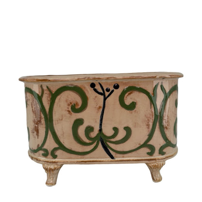 Planter Tips Swirl – handbemalter Topf auf Fuß