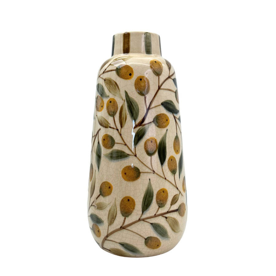 Vase Olive - handbemalt