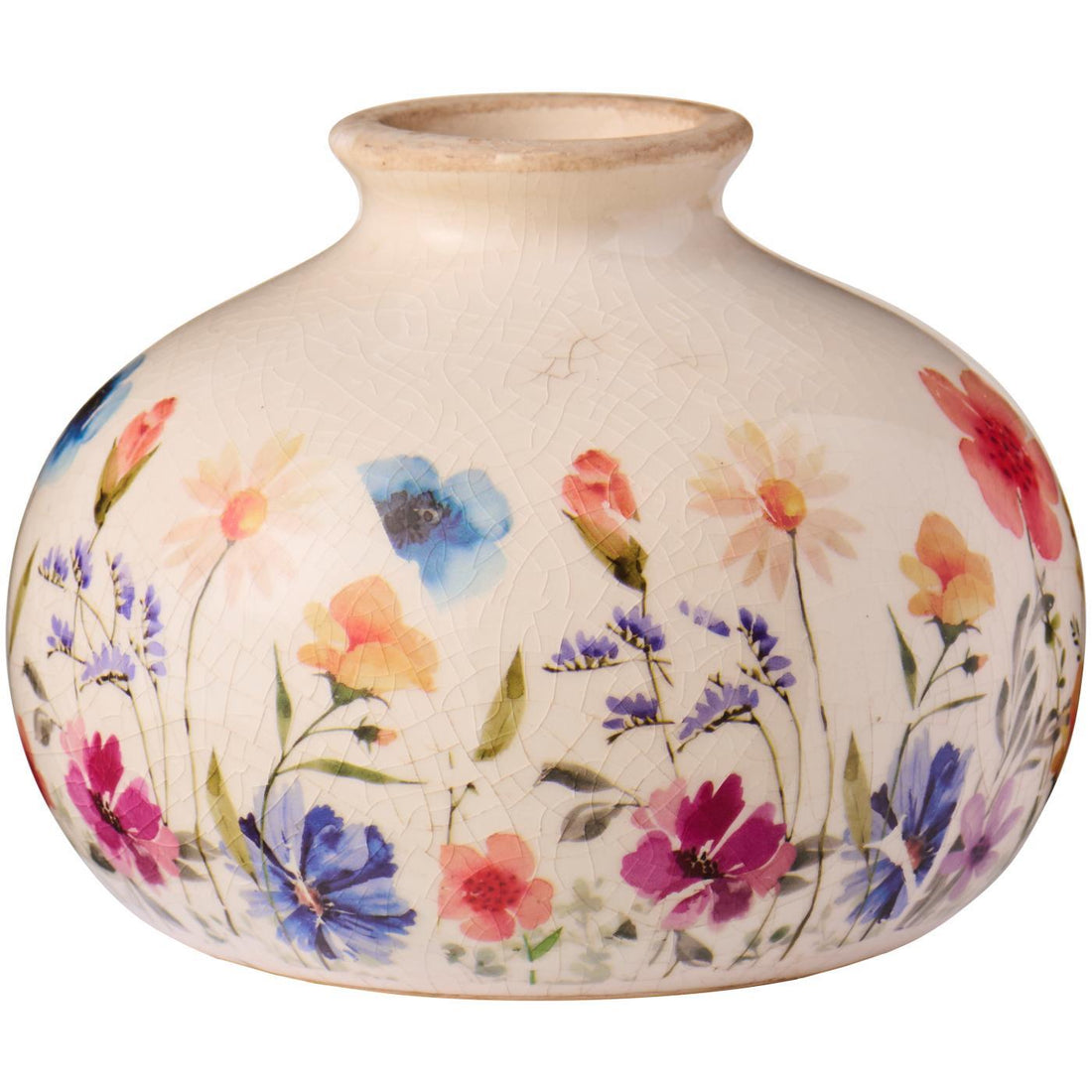 Vase mit Henkel Wildflowers H 10 cm