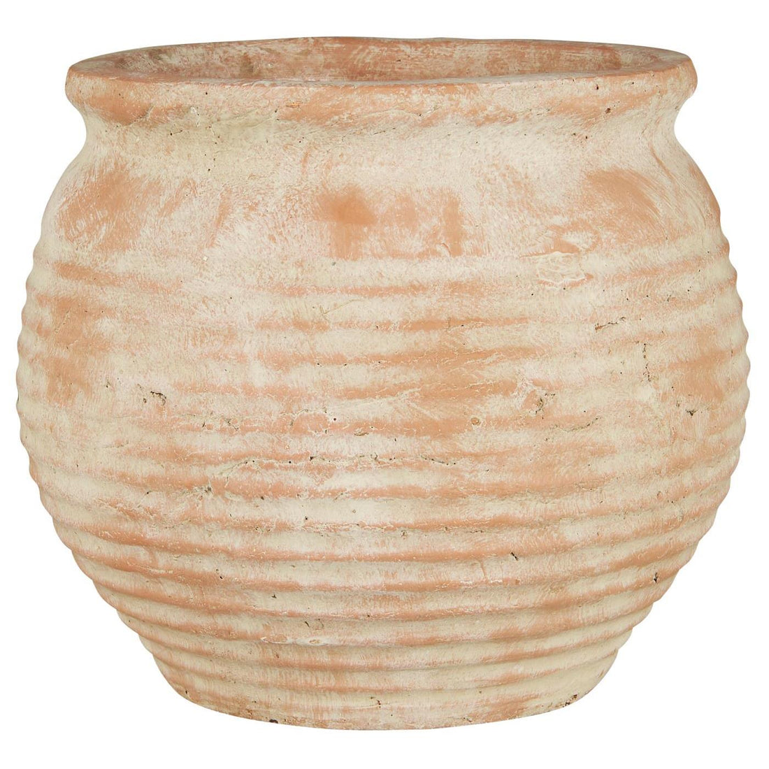 Terracotta Topf mit Rillen