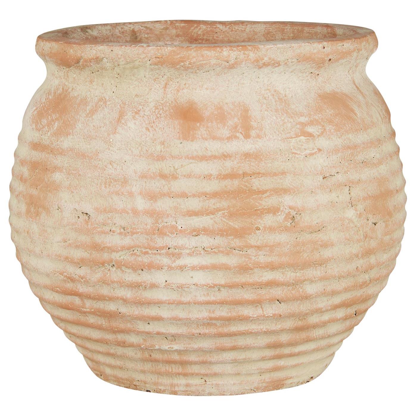 Terracotta Topf mit Rillen