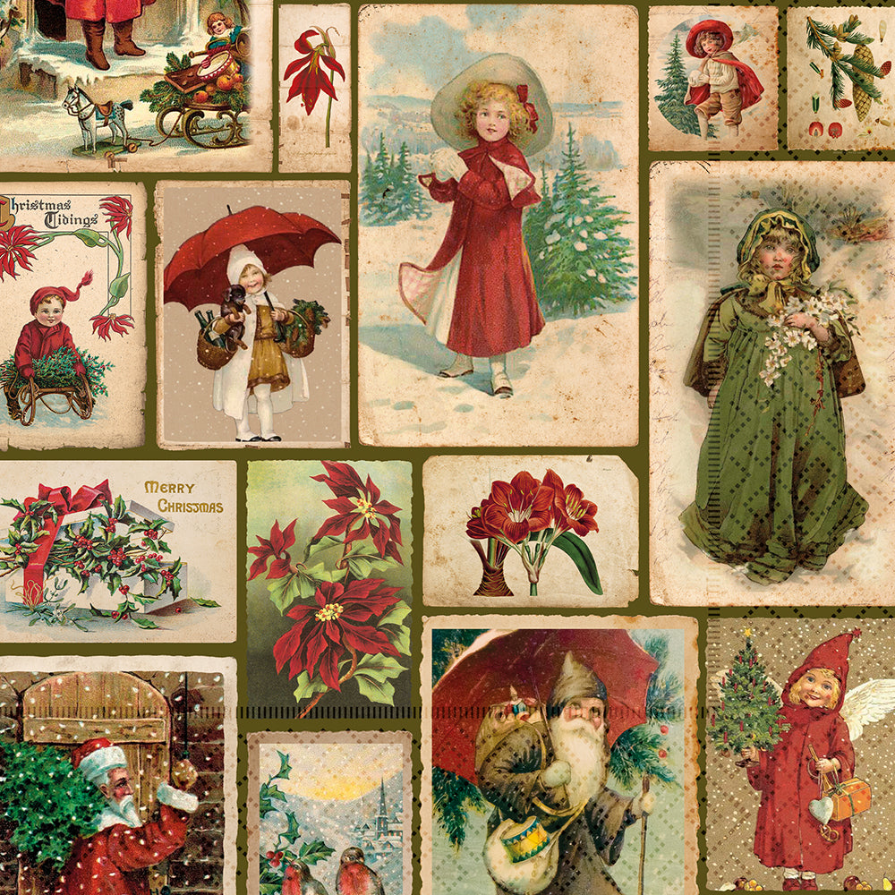 Serviette Christmas Collage