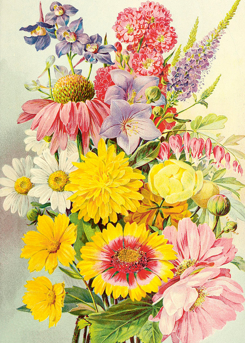 Wandposter Sommerblumenstrauß 50 x 70 cm