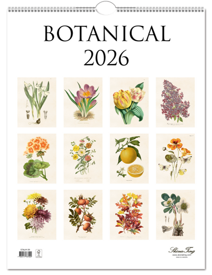 Wandkalender 2026 Vintagedrucke Botanik