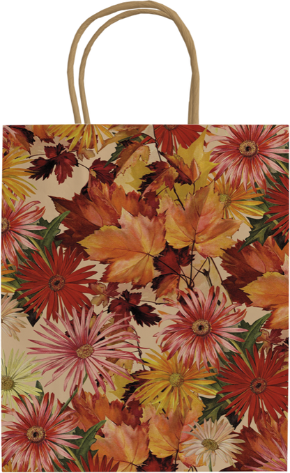 Papiertüte Herbstblumen