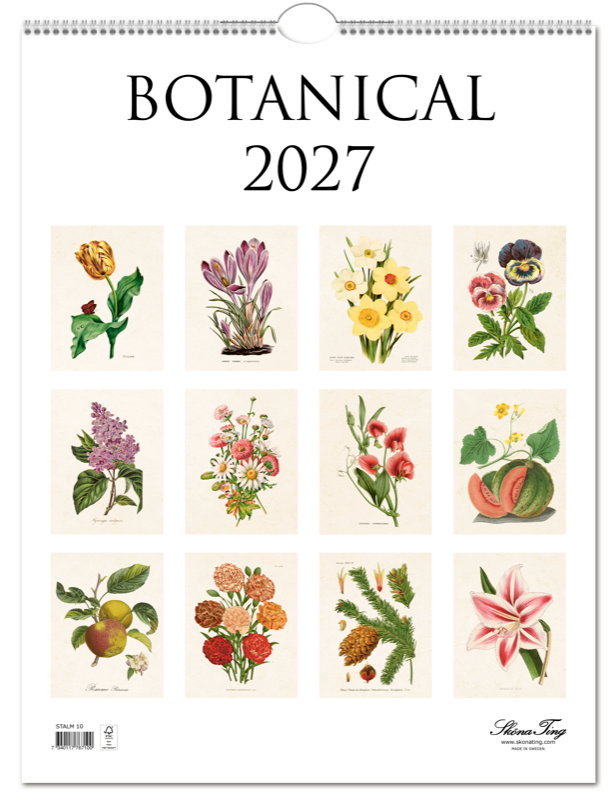 Wandkalender 2027 Vintagedrucke Botanik