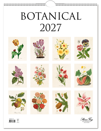 Wandkalender 2027 Vintagedrucke Botanik