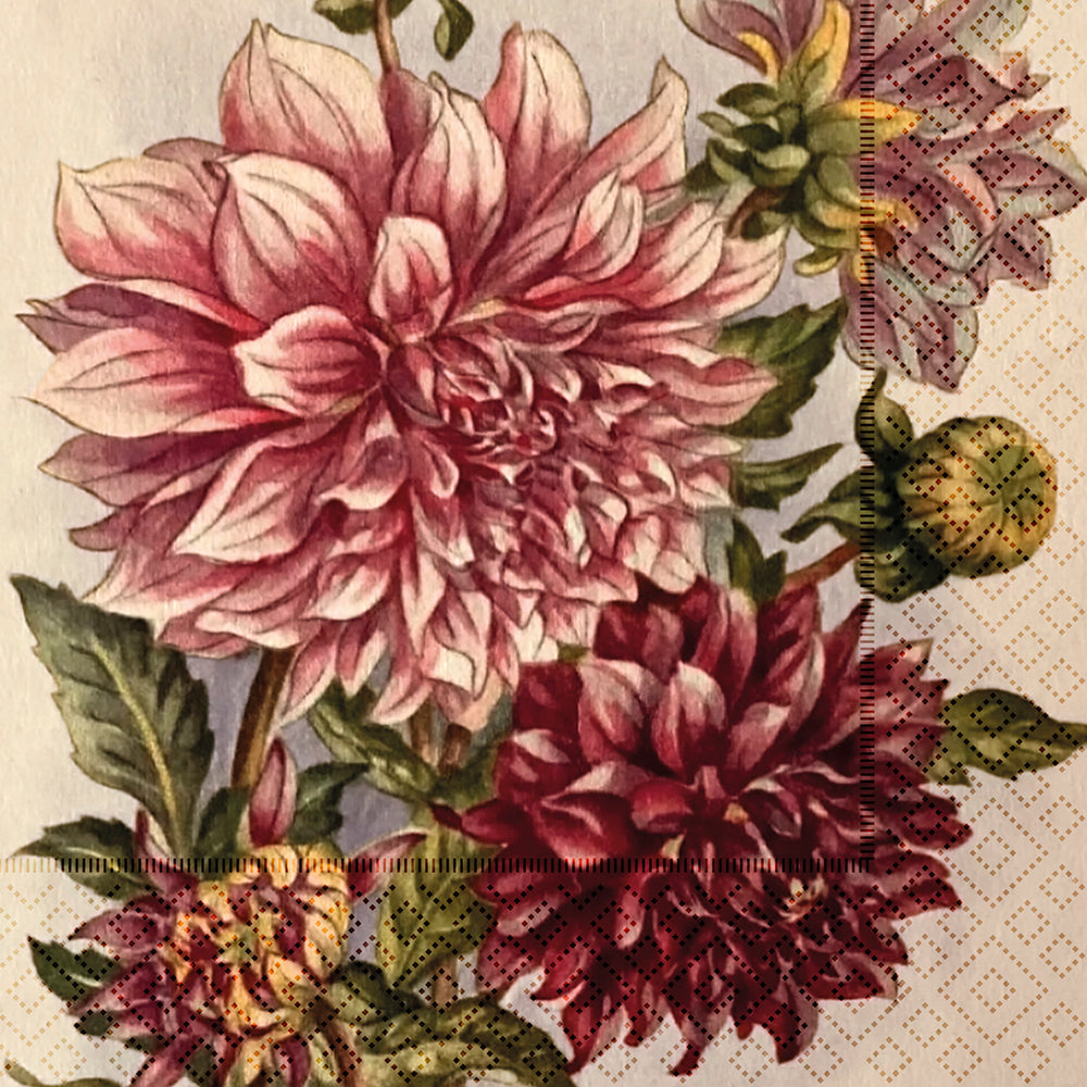 Serviette Purple Flowers