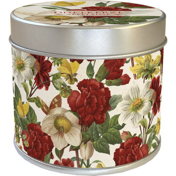 Duftkerze Apfelsine Motiv Blumen