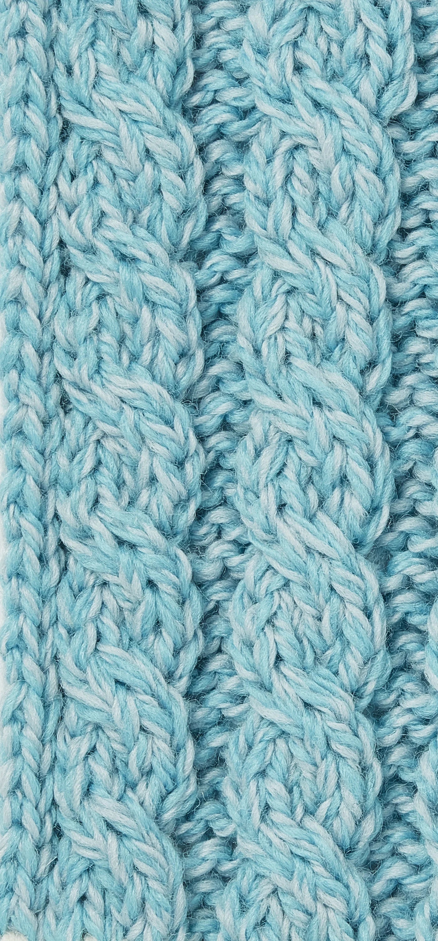 Moderner Zopfpullover in verkürzter Länge - Sky Blue