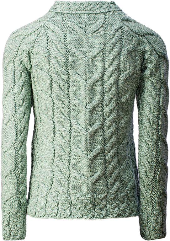 Superweicher Aran-Pullover mit Raglanärmeln