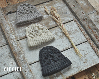 Superweiche Merinowollmütze Diamond Stitch