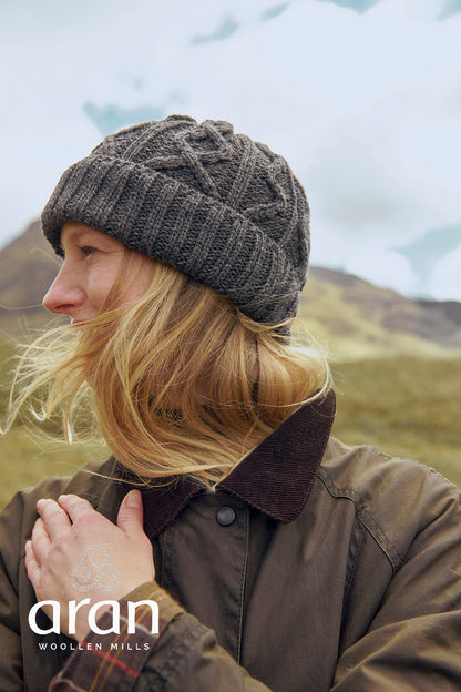 Superweiche Merinowollmütze Diamond Stitch