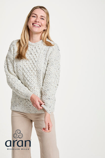 Traditioneller Aran Pullover – Unisex - 100% Merinowolle