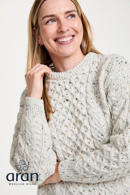 Traditioneller Aran Pullover – Unisex - 100% Merinowolle