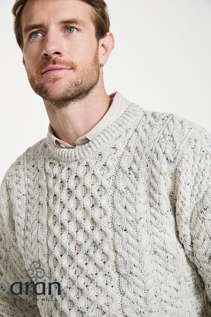 Traditioneller Aran Pullover – Unisex - 100% Merinowolle