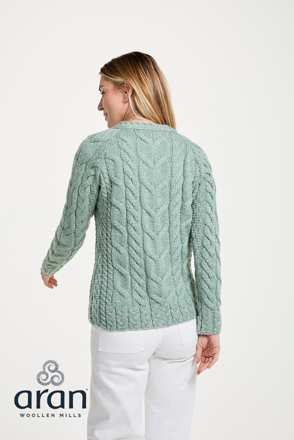 Superweicher Aran-Pullover mit Raglanärmeln
