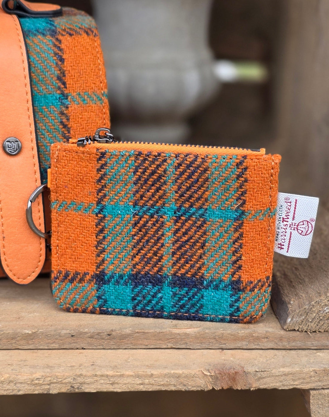 The Card Zip Wallet Orange