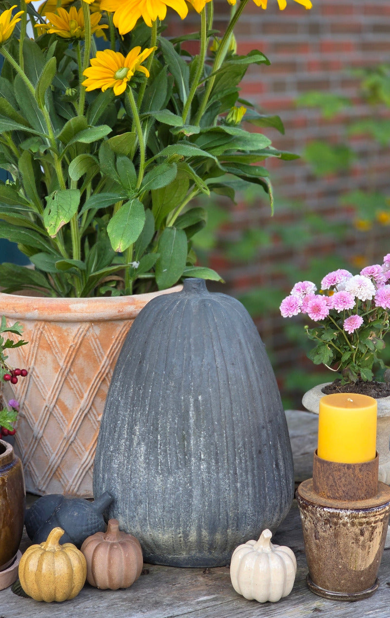 Terrakottakürbis PENELOPE - CHOKO PATINA - Nur Abholung