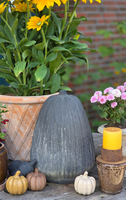 Terrakottakürbis PENELOPE - CHOKO PATINA - Nur Abholung