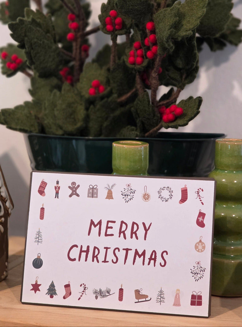Metallschild &quot;Merry Christmas&quot;