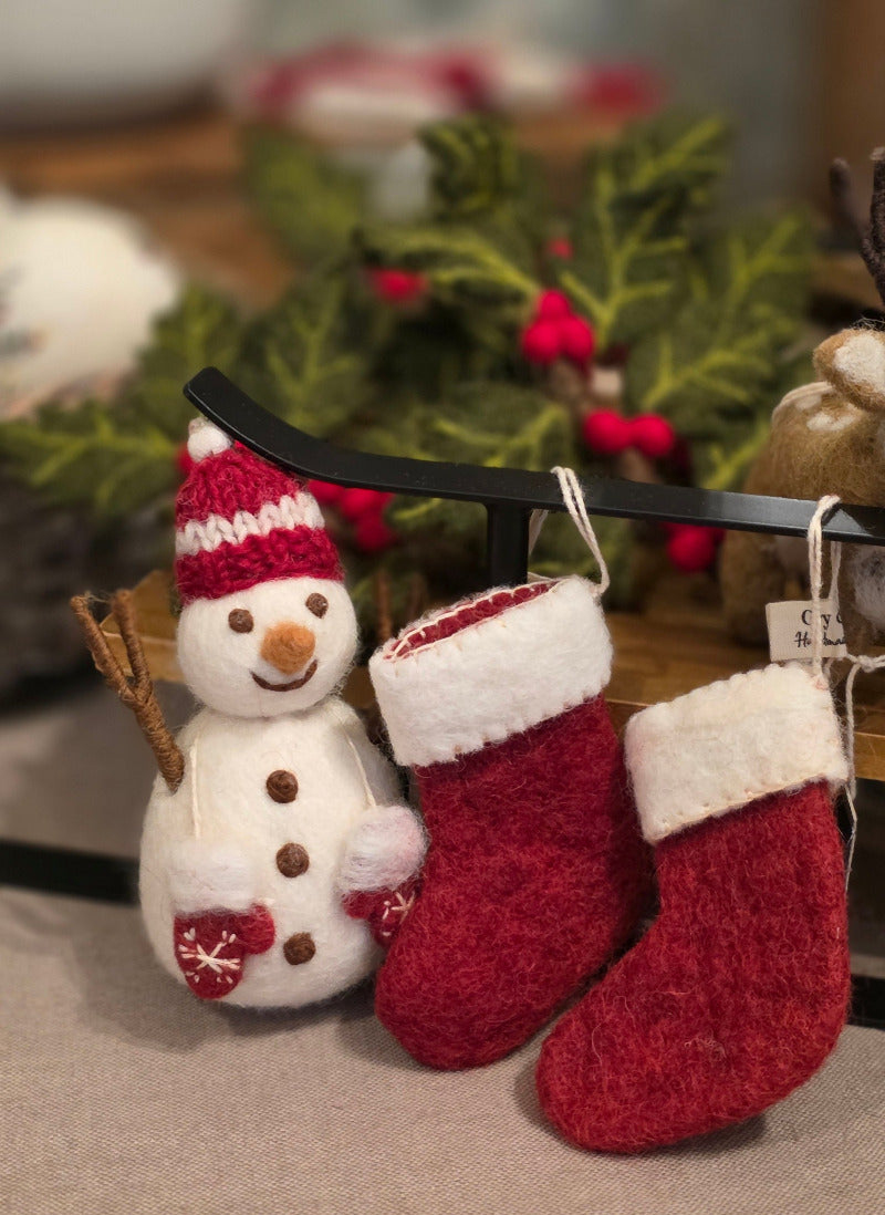 Mini Weihnachtssocke Rot