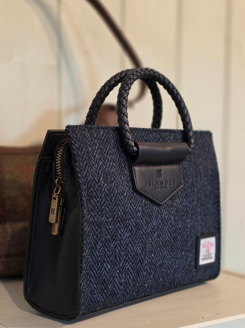 Arran Tasche Navy Herringbone