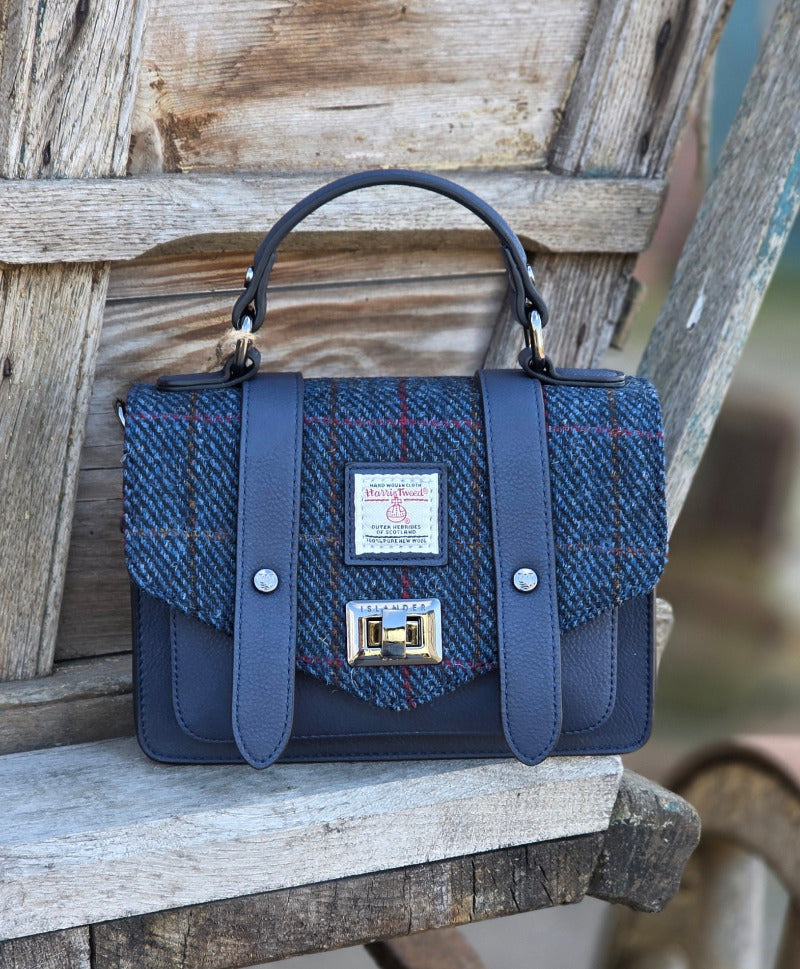 The Mini Satchel Navy Tartan