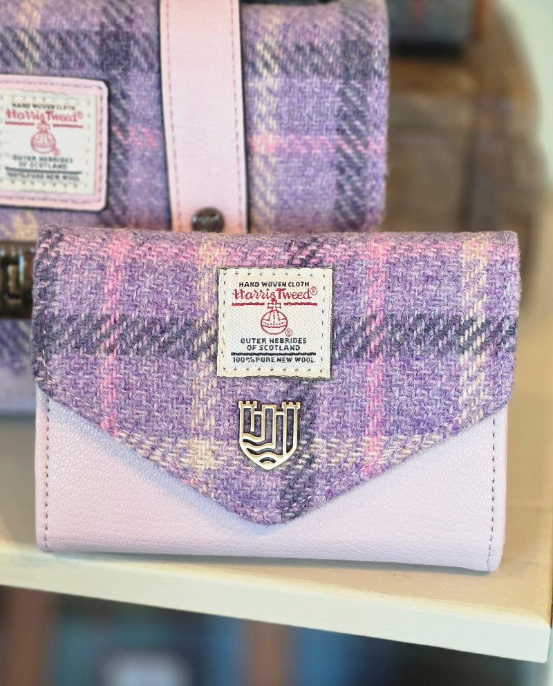 Die Kleine Clasp Geldbörse Purple Tartan