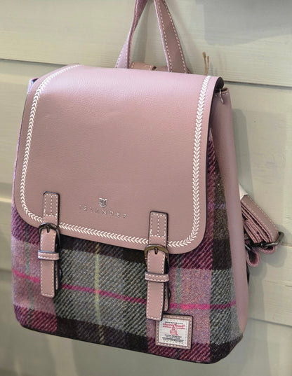 The Jura Backpack Pink Green Tartan
