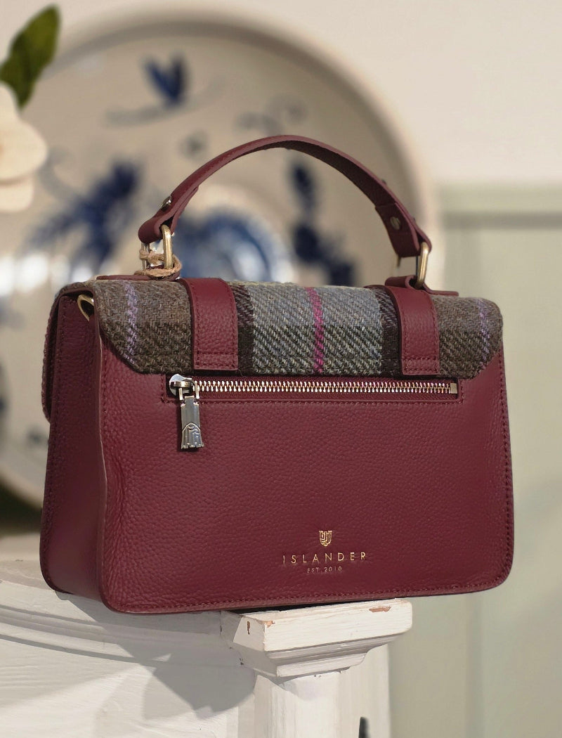 The Medium Satchel Leather Pink &amp; Green