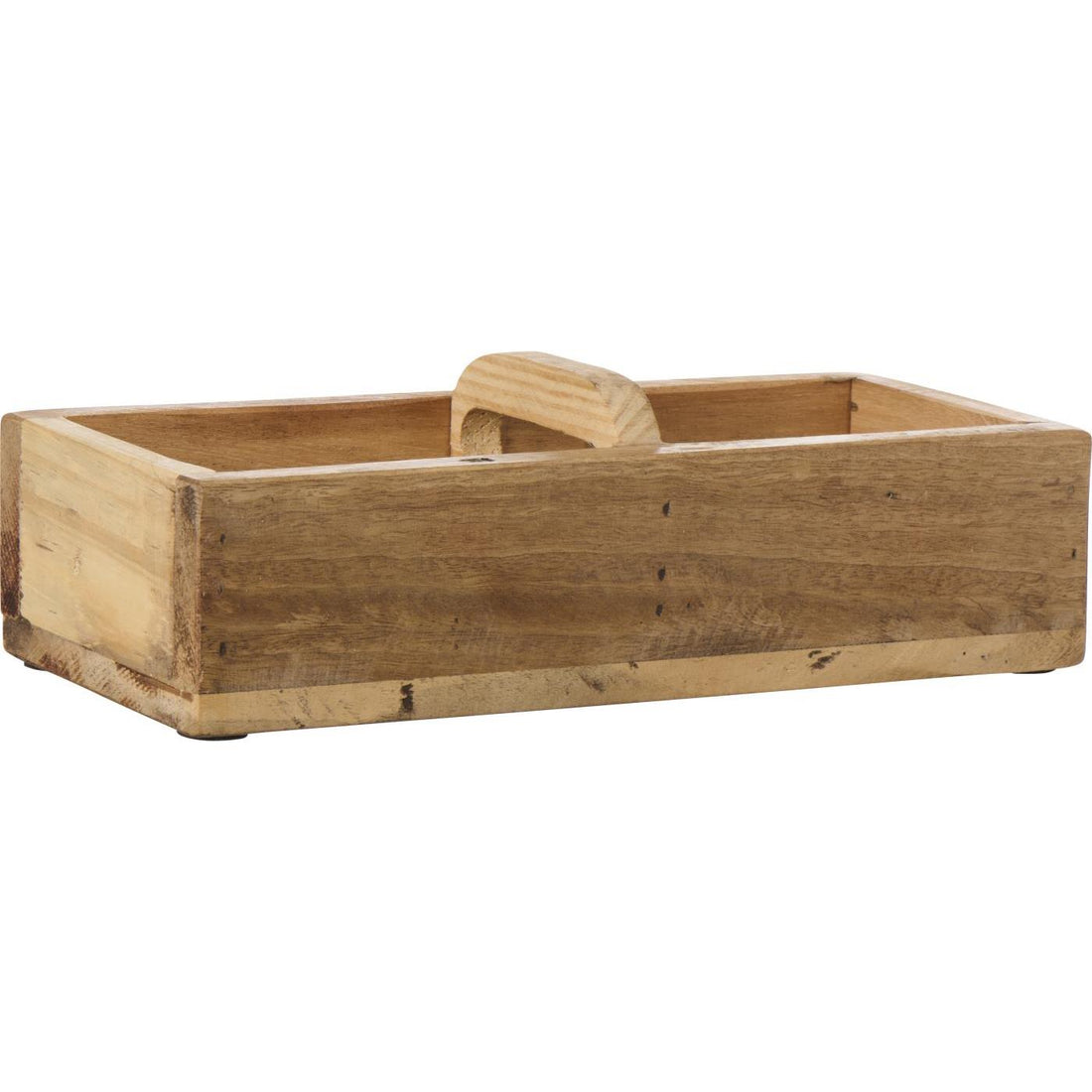 Holzkiste mit 2 Fächern und Griff