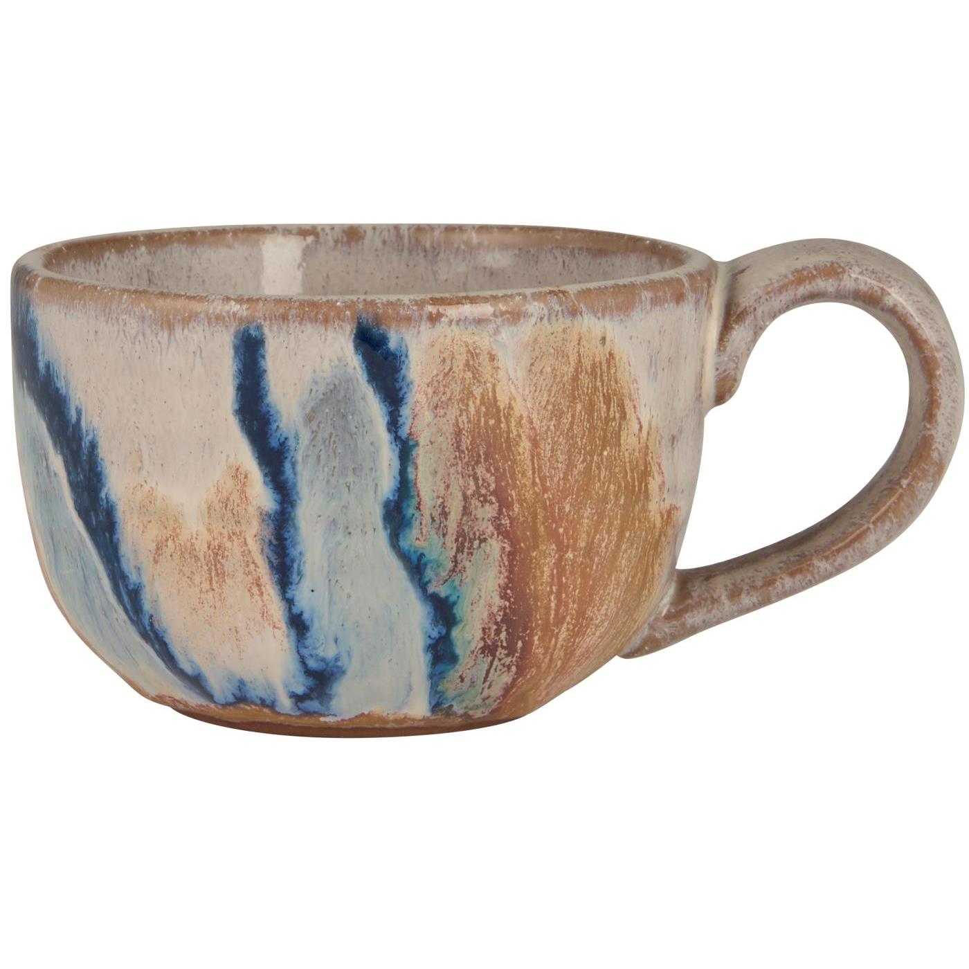 Tasse mit Henkel Trosa blaue Struktur