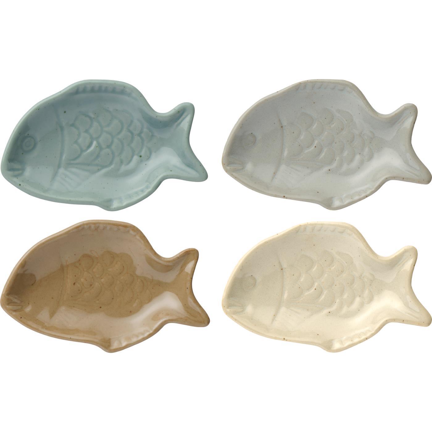Schale fischförmig in 4 Farben