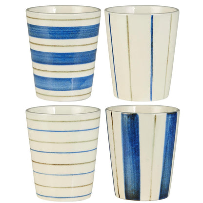 Becher mit Streifen Nordby - 4er Set
