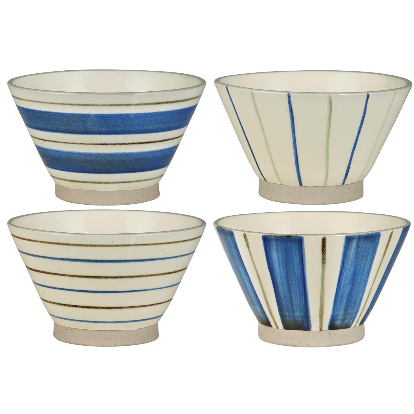 Schale mit Streifen Nordby - 4er Set
