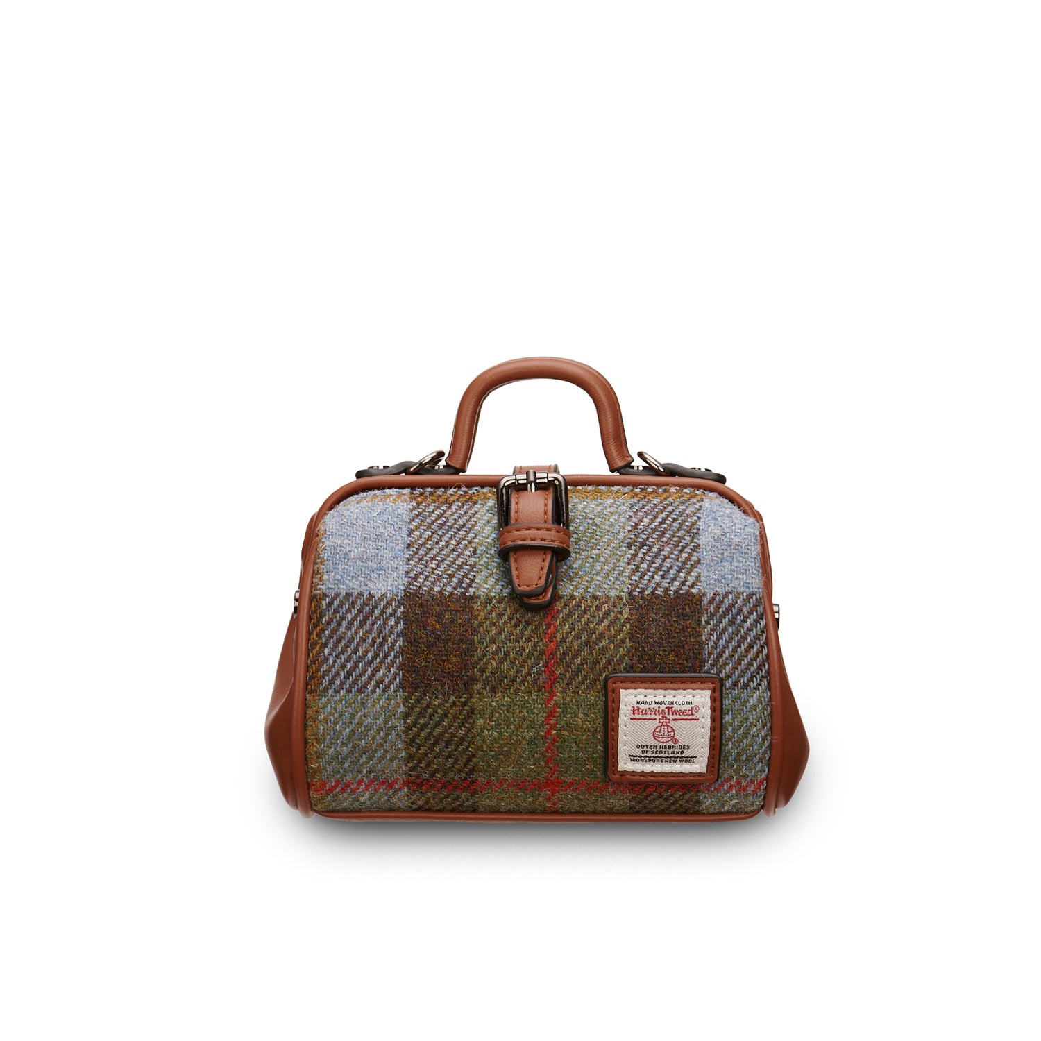 The Mini Doctor Bag Chestnut Blue Tartan