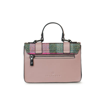 The Medium Satchel Pink and Green Tartan