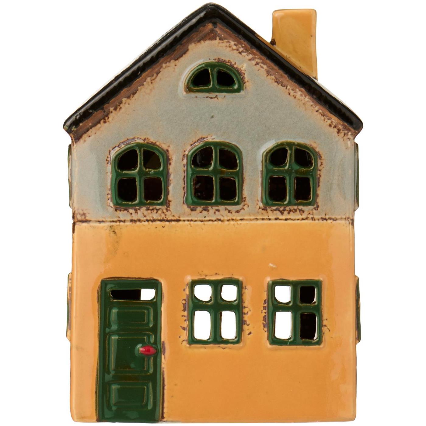 Teelichthaus Nyhavn grüne Fenster