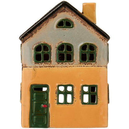 Teelichthaus Nyhavn grüne Fenster