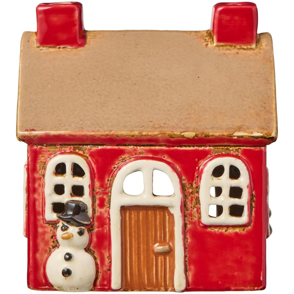 Teelichthaus Stillenat mit Schneemann