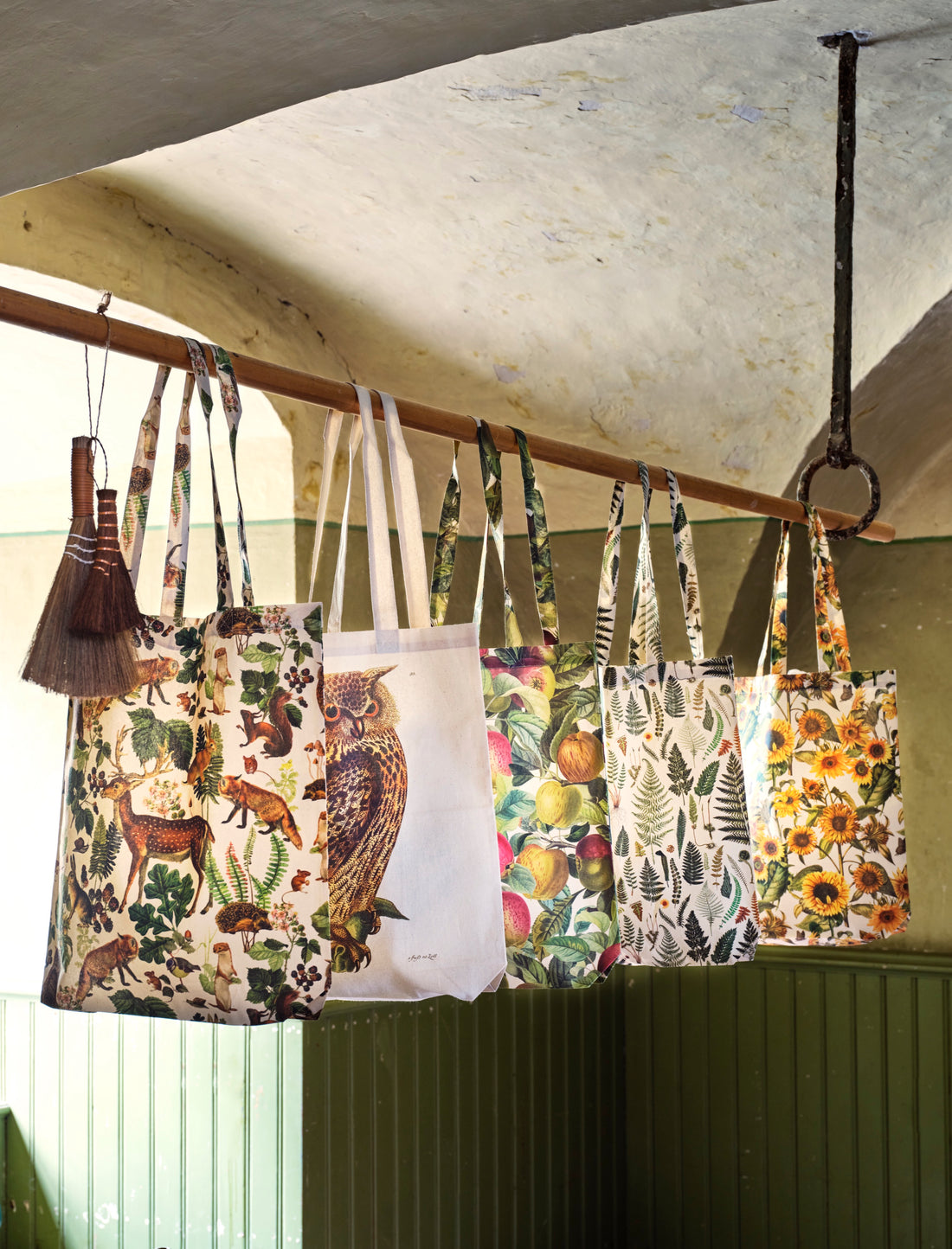 Stofftasche mit Vintagedruck Waldtiere