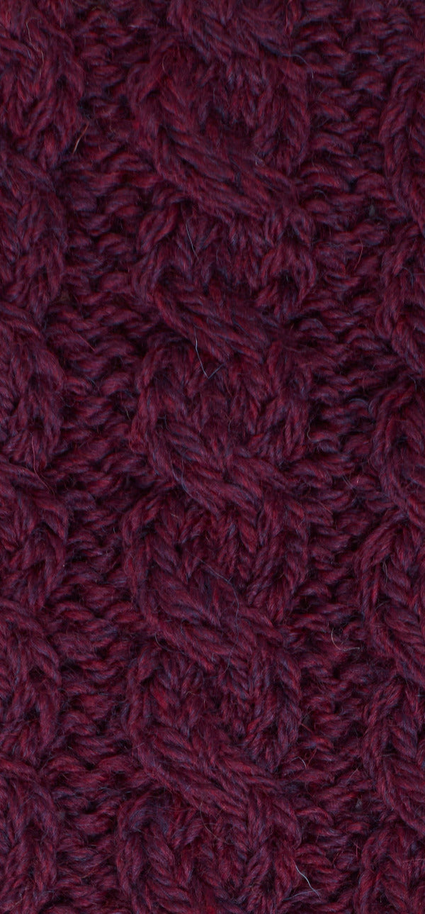 Damen Merino Cardigan mit Knopf und großem Kragen - Berry
