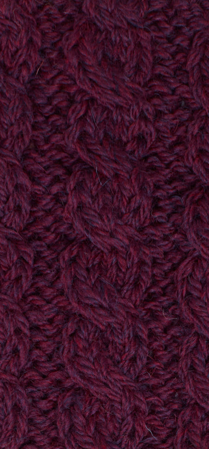Damen Merino Cardigan mit Knopf und großem Kragen - Berry