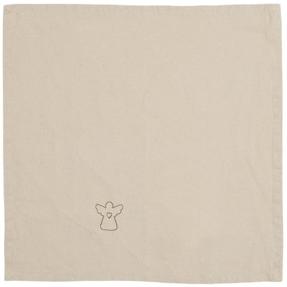 Stoffserviette Tradition mit Engel leinenfarbig